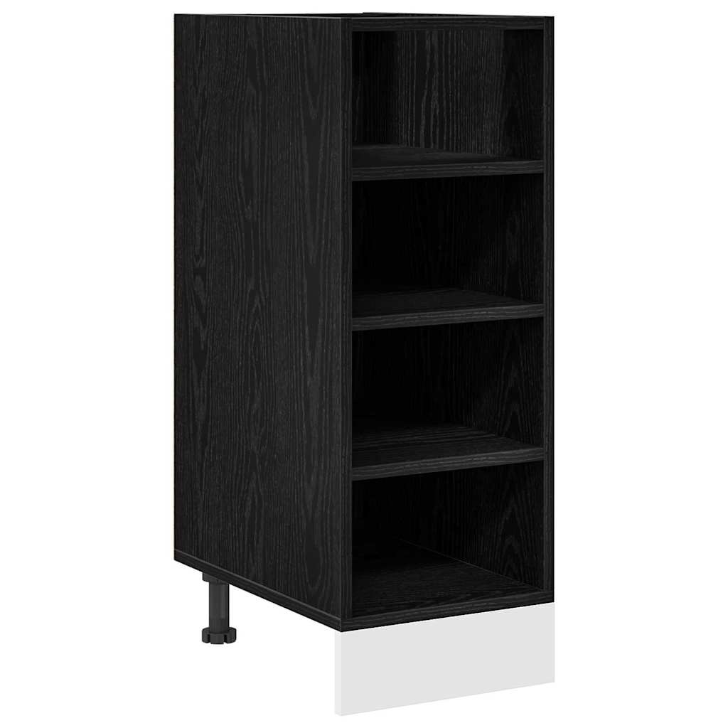 Køkken base kabinet Sort eg 30 x 44,5 x 81,5 cm Konstrueret træ