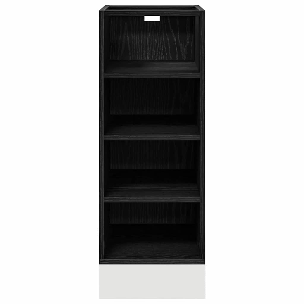Køkken base kabinet Sort eg 30 x 44,5 x 81,5 cm Konstrueret træ