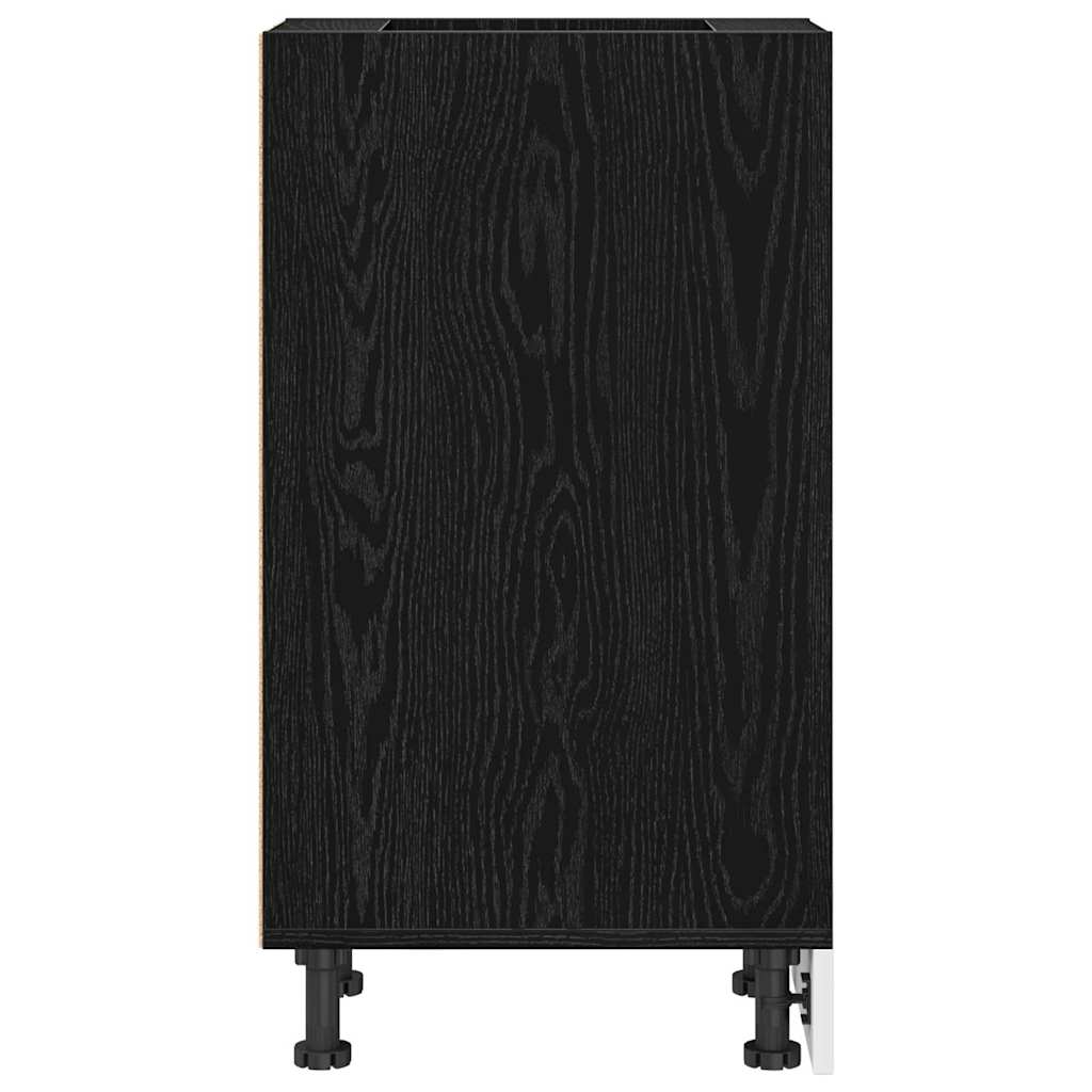 Køkken base kabinet Sort eg 30 x 44,5 x 81,5 cm Konstrueret træ