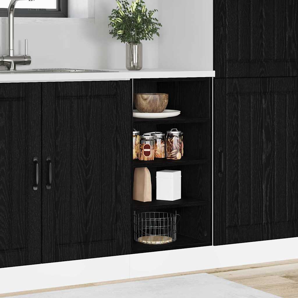 Køkken base kabinet Sort eg 40 x 44,5 x 81,5 cm Konstrueret træ