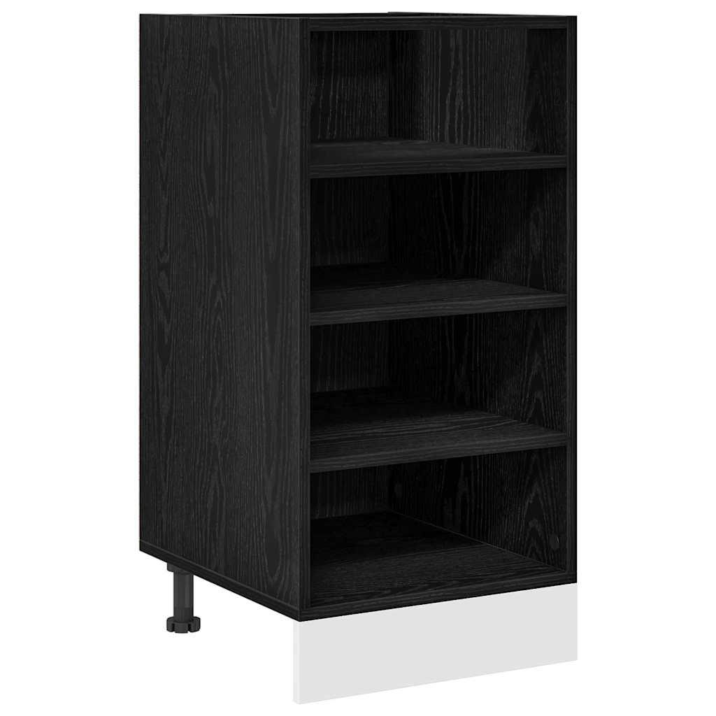 Køkken base kabinet Sort eg 40 x 44,5 x 81,5 cm Konstrueret træ