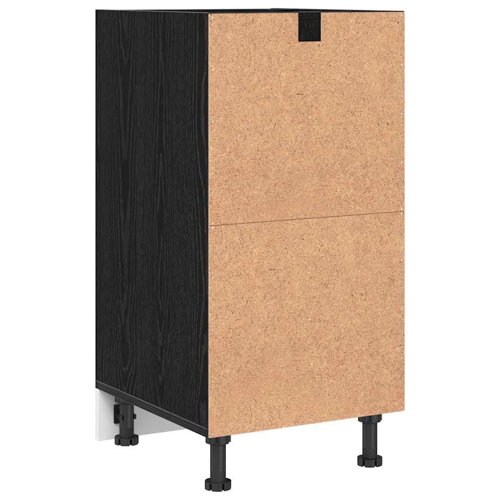 Køkken base kabinet Sort eg 40 x 44,5 x 81,5 cm Konstrueret træ
