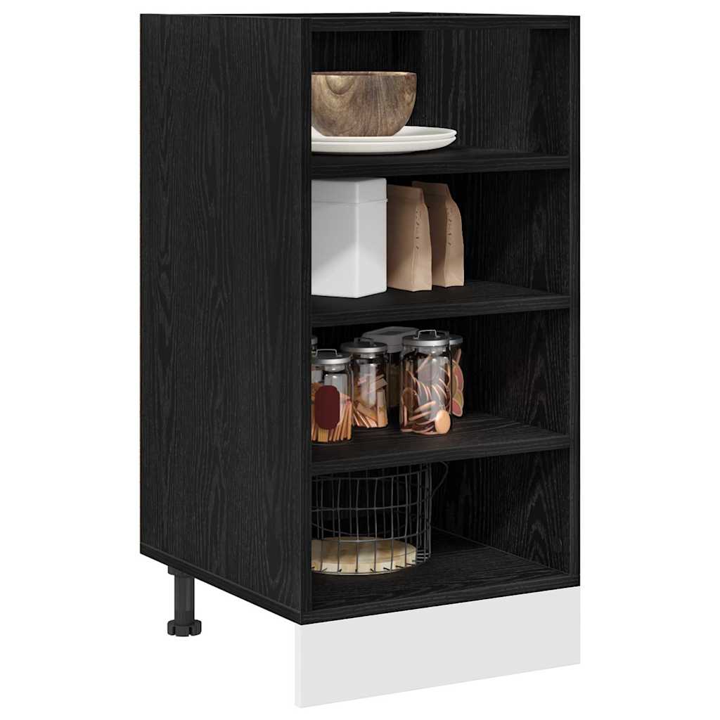 Køkken base kabinet Sort eg 40 x 44,5 x 81,5 cm Konstrueret træ