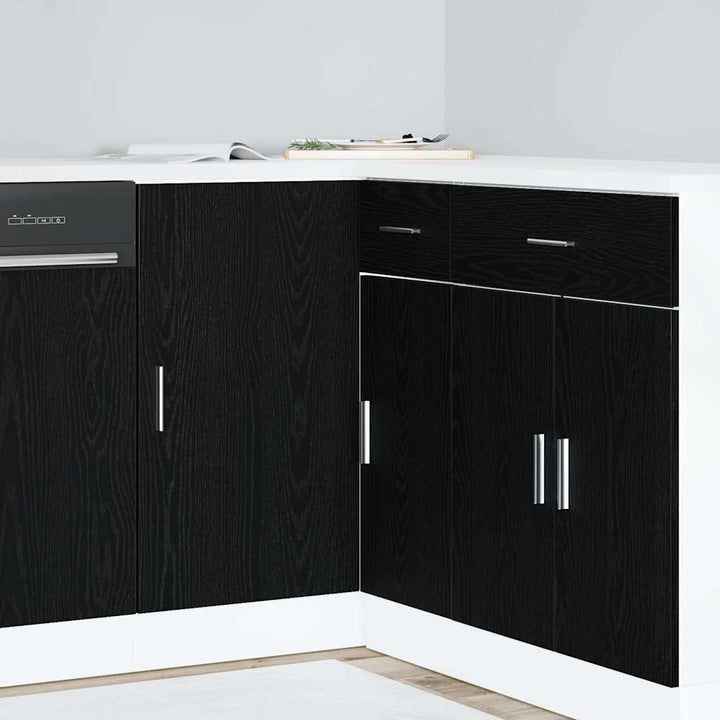 Køkken Hjørne Base Skab med dør Sort eg 86 x 46 x 81,5 cm