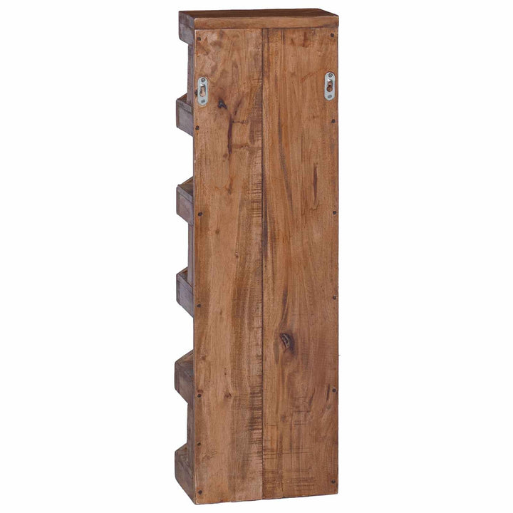 Vinfad Naturfarvet 24 x 14 x 80 cm Massiv Mahogni