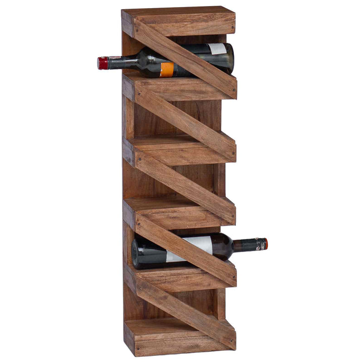 Vinfad Naturfarvet 24 x 14 x 80 cm Massiv Mahogni