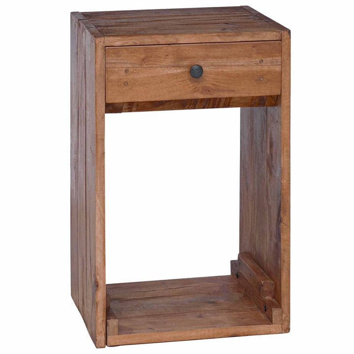 Sengebord med skuffe Brun 63 x 30 x 79 cm Massiv Mahogni