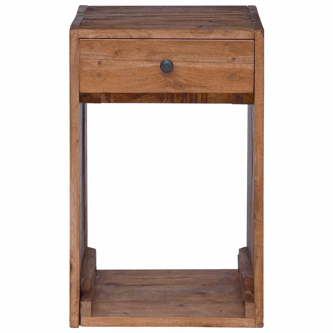 Sengebord med skuffe Brun 63 x 30 x 79 cm Massiv Mahogni