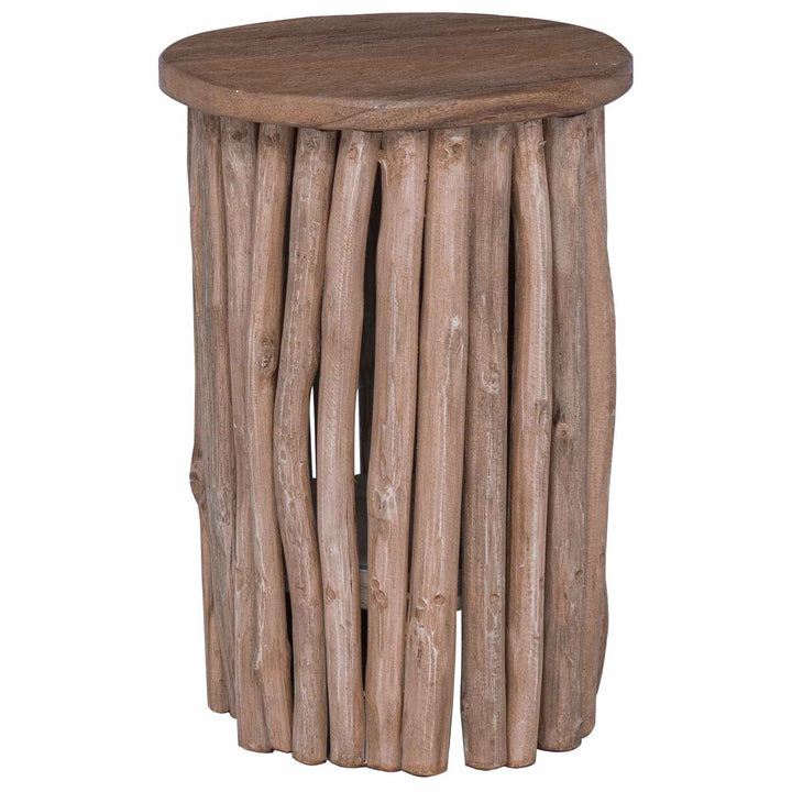 Taburet Naturfarvet 30 x 30 x 45 cm Massiv Teaktræ