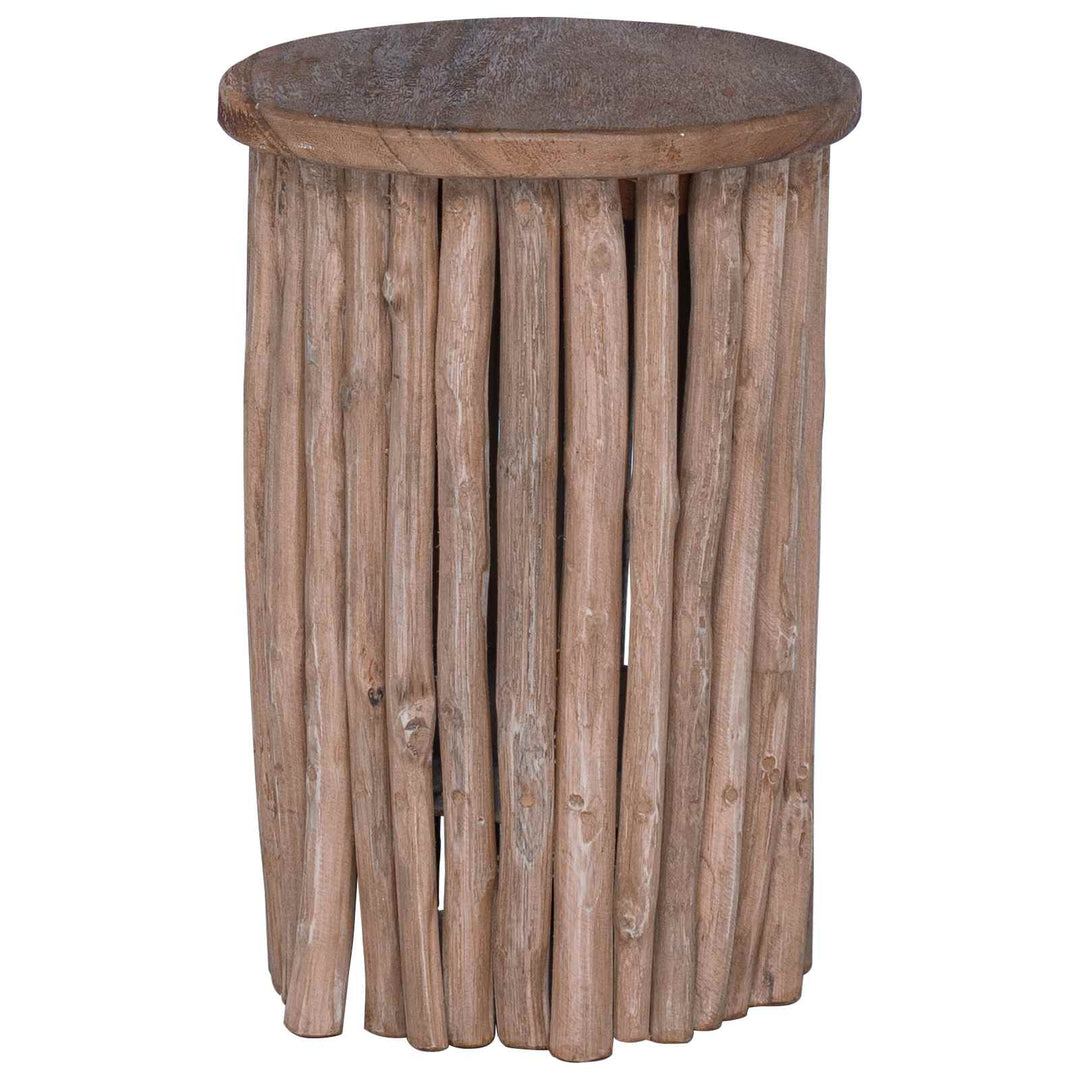 Taburet Naturfarvet 30 x 30 x 45 cm Massiv Teaktræ