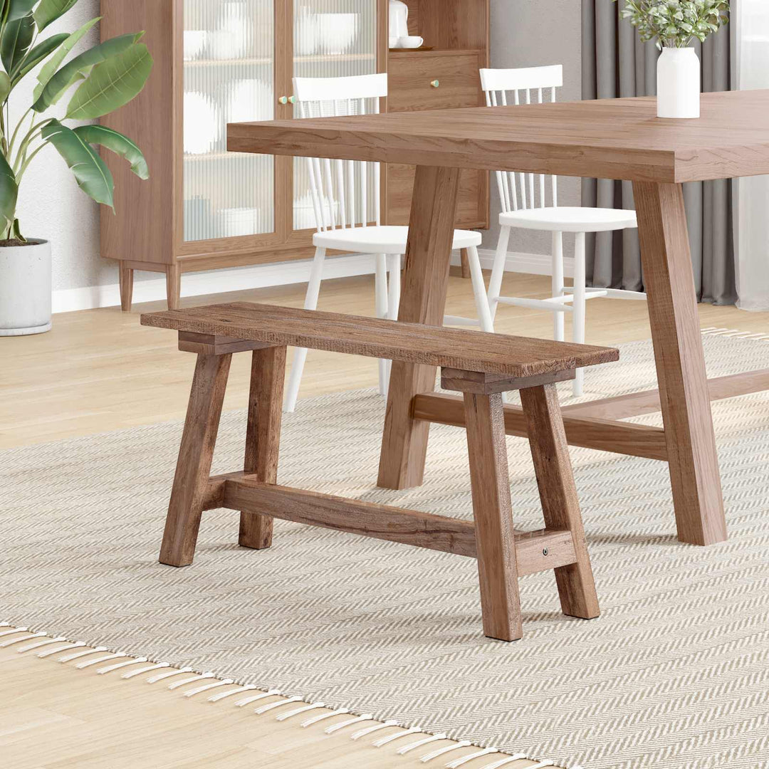 bænk Naturfarvet 92 x 23,5 x 45,5 cm Massivt mahognitræ
