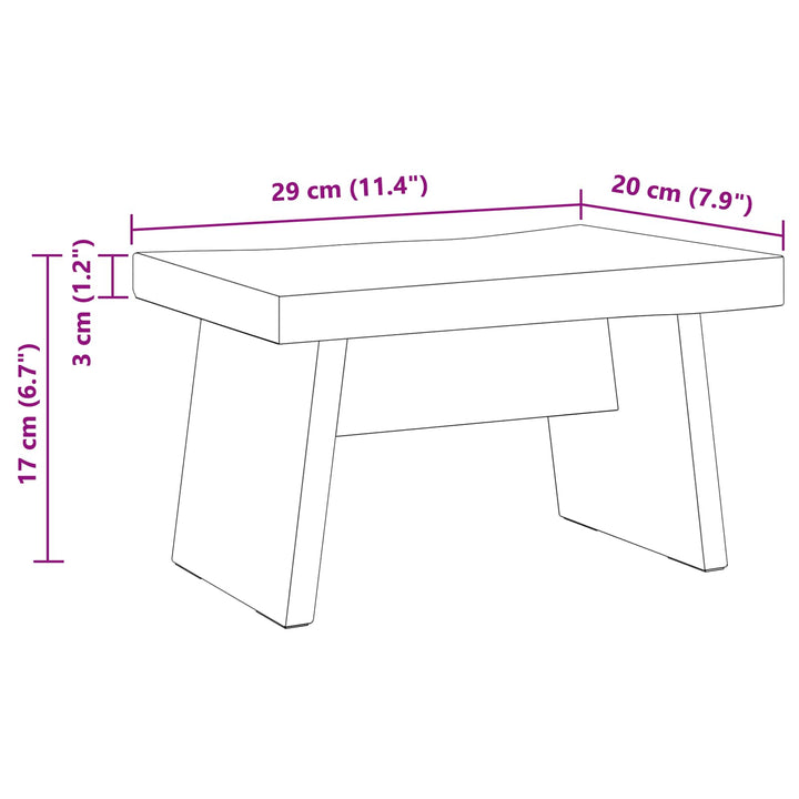 Taburet Naturfarvet 29 x 20 x 17 cm Mahogni Træ