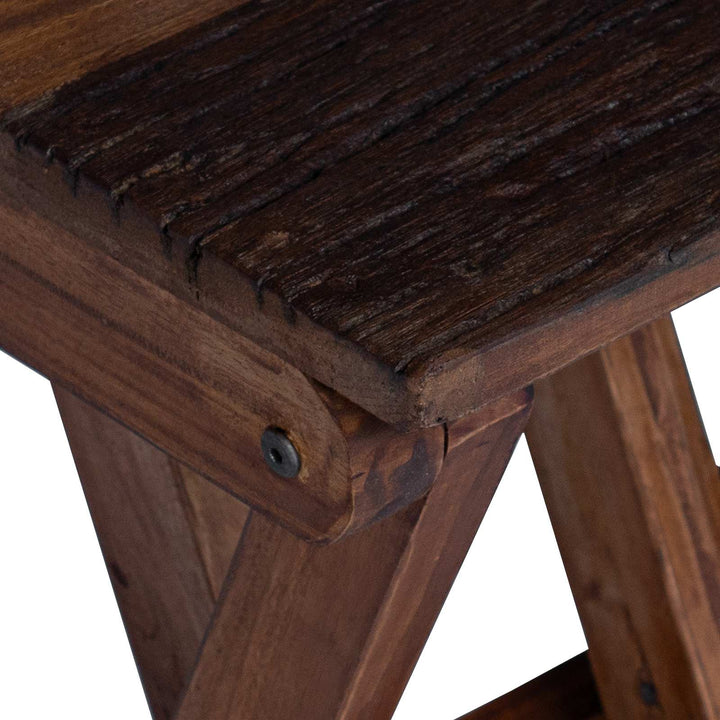 Taburet Naturfarvet 30 x 30 x 48 cm Massivt genbrugstræ