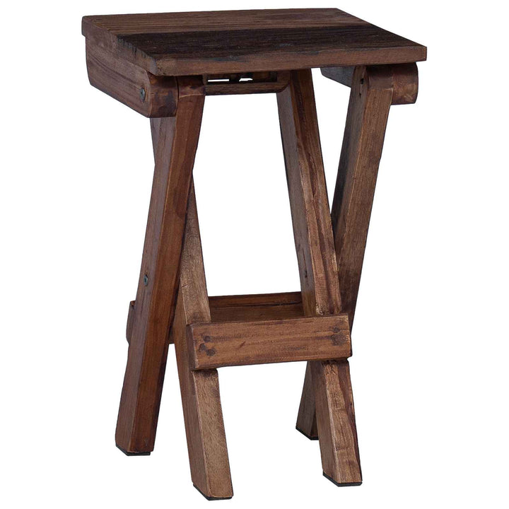 Taburet Naturfarvet 30 x 30 x 48 cm Massivt genbrugstræ
