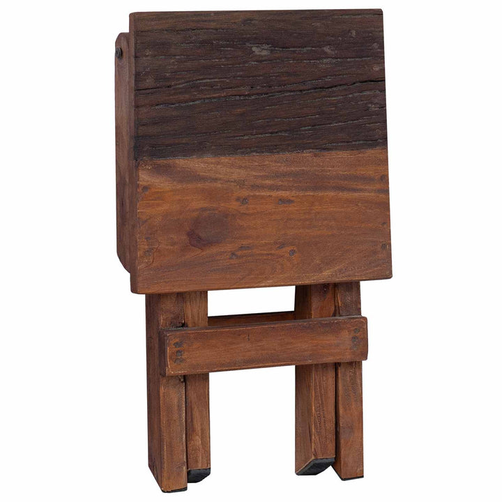 Taburet Naturfarvet 30 x 30 x 48 cm Massivt genbrugstræ