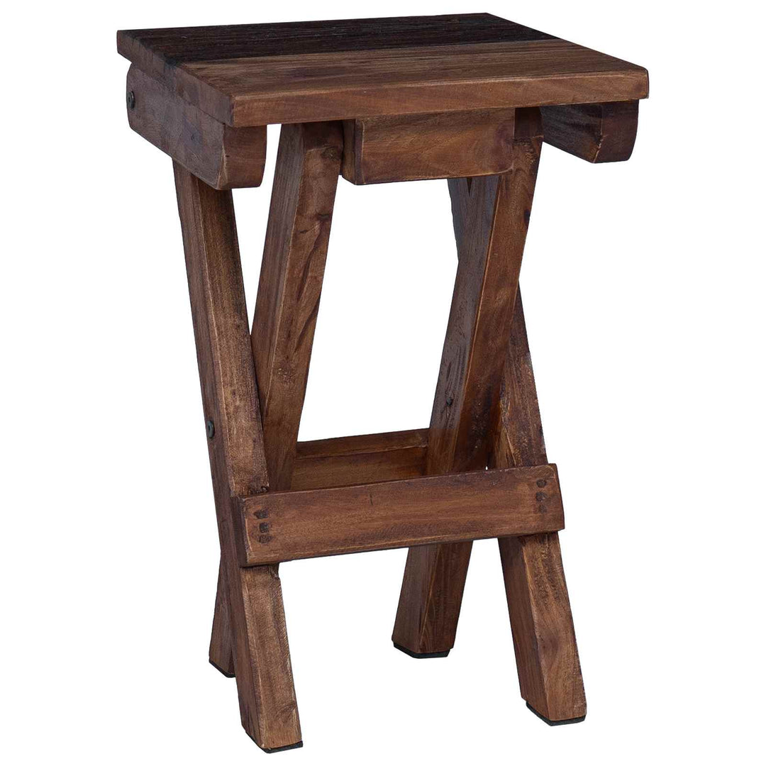 Taburet Naturfarvet 30 x 30 x 48 cm Massivt genbrugstræ