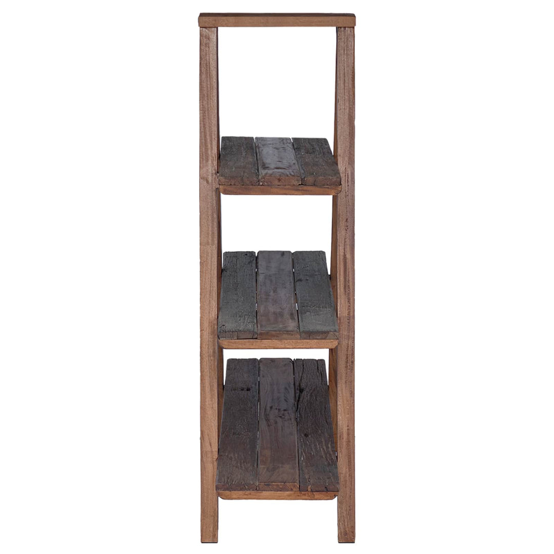 Foldereol med hylde Brun 79.5 x 35 x 112 cm Solid genbrugs træ
