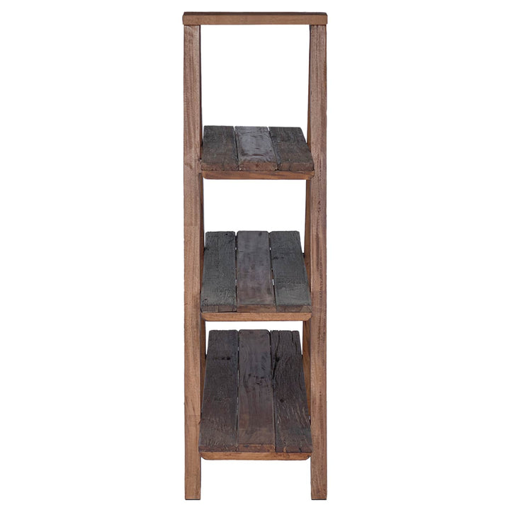 Foldereol med hylde Brun 79.5 x 35 x 112 cm Solid genbrugs træ
