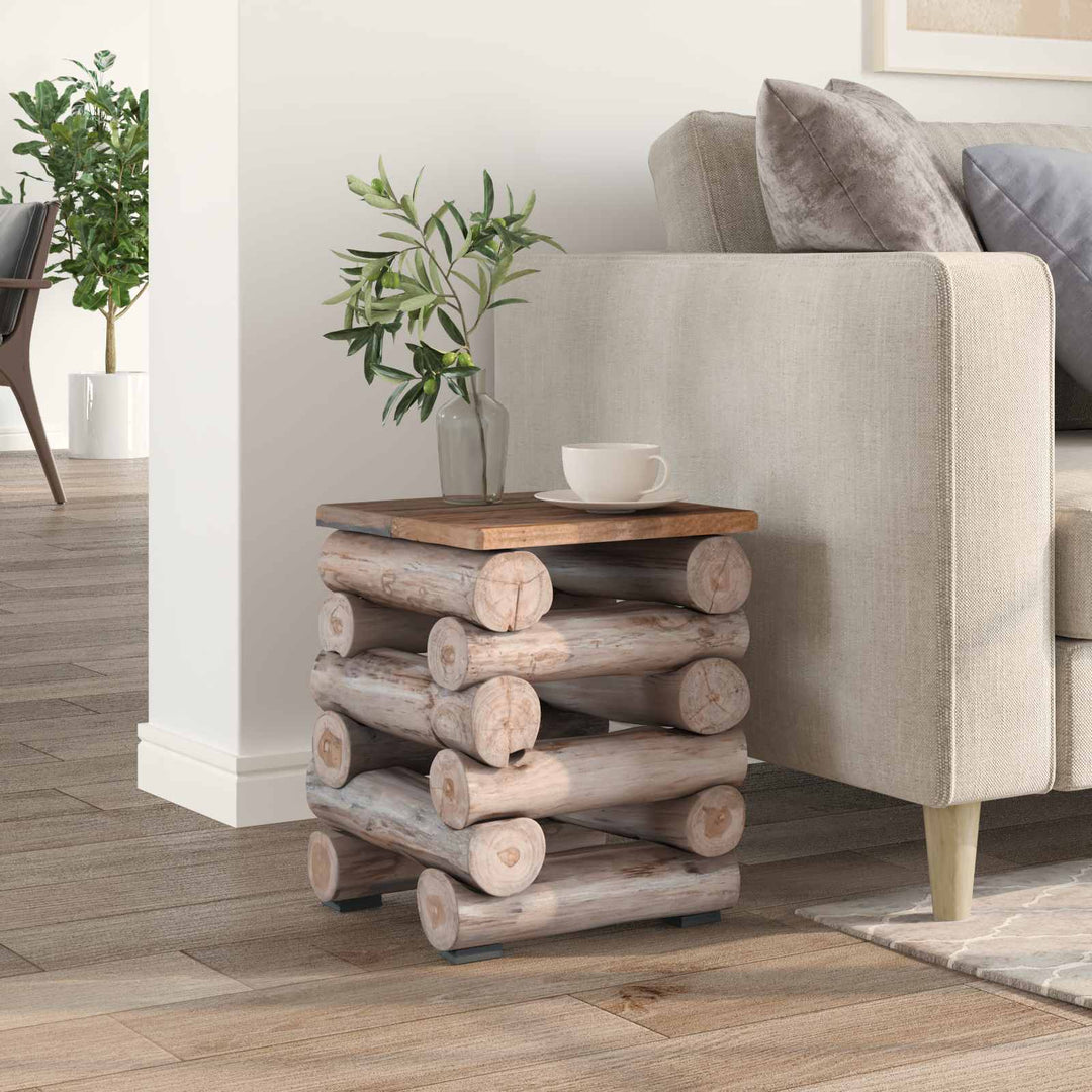 Taburet Naturfarvet 30 x 30 x 38 cm Massiv Teaktræ
