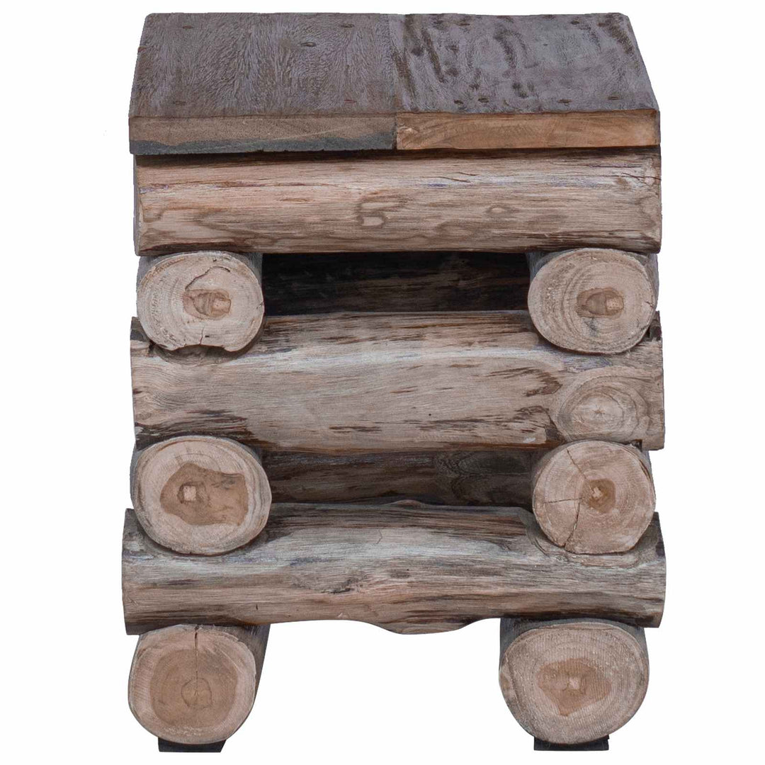 Taburet Naturfarvet 30 x 30 x 38 cm Massiv Teaktræ