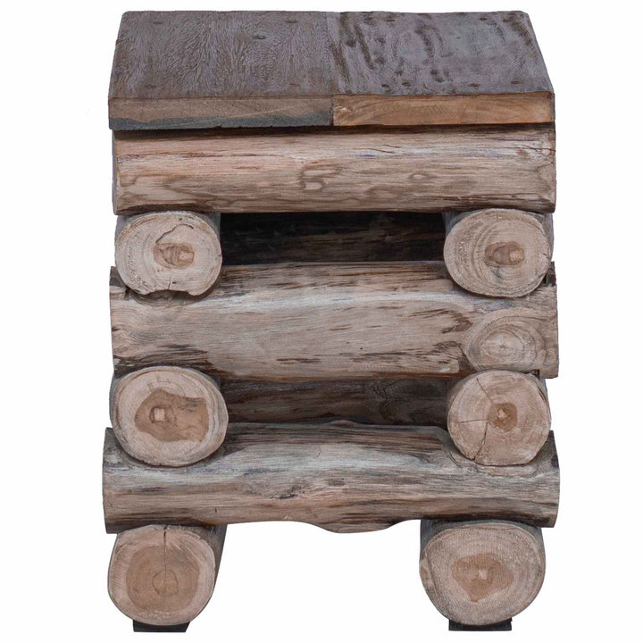Taburet Naturfarvet 30 x 30 x 38 cm Massiv Teaktræ
