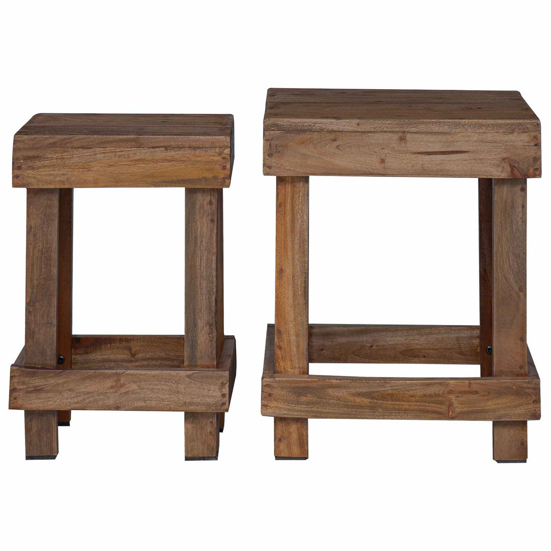 Planteholder 2 pcs Brun 70 x 11 x 27 cm Mahogni Træ
