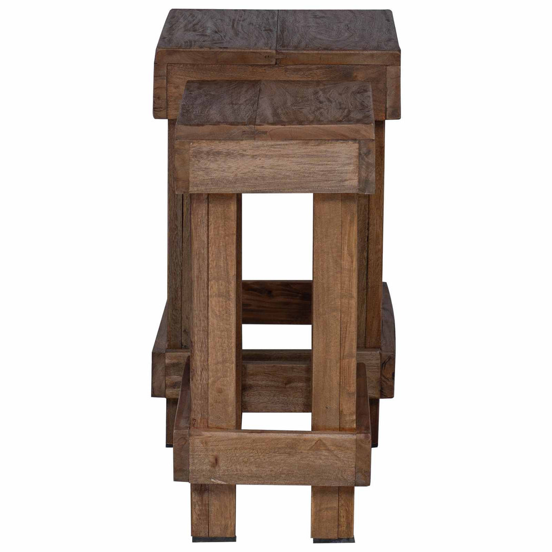 Planteholder 2 pcs Brun 70 x 11 x 27 cm Mahogni Træ