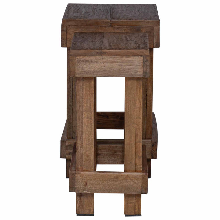 Planteholder 2 pcs Brun 70 x 11 x 27 cm Mahogni Træ
