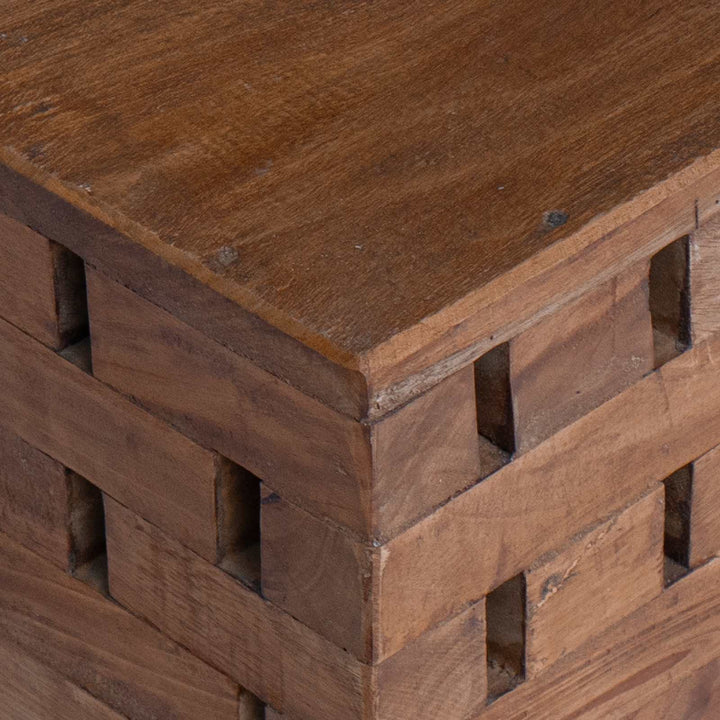 Taburet Naturfarvet 29 x 29 x 48 cm Massivt genbrugstræ