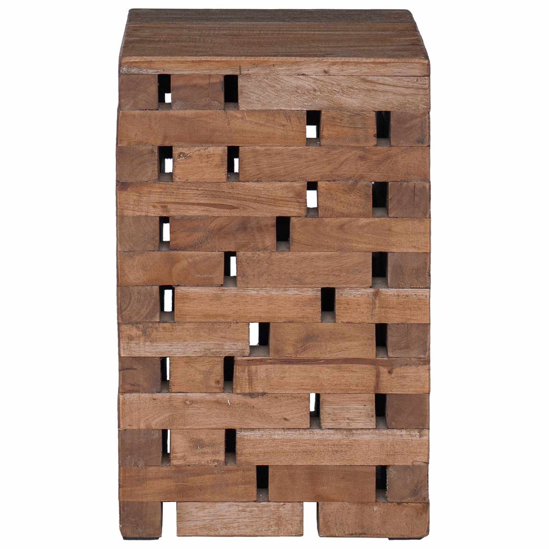 Taburet Naturfarvet 29 x 29 x 48 cm Massivt genbrugstræ