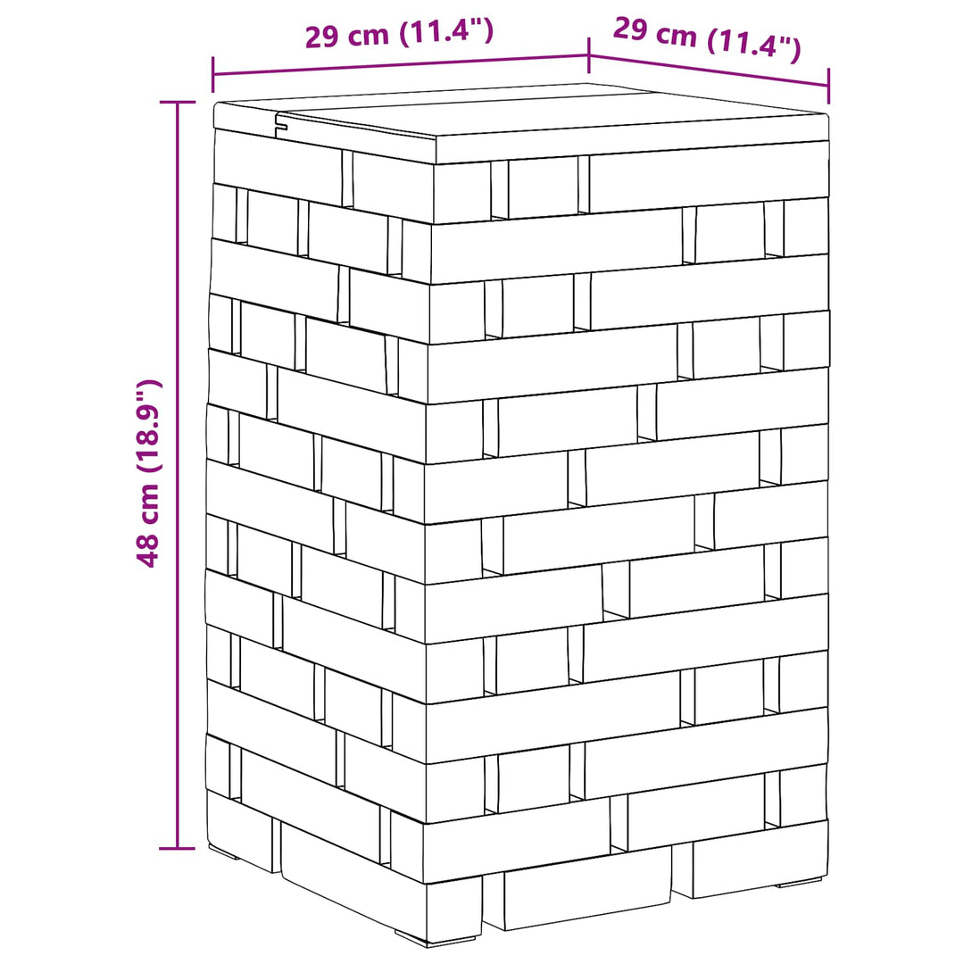 Taburet Naturfarvet 29 x 29 x 48 cm Massivt genbrugstræ