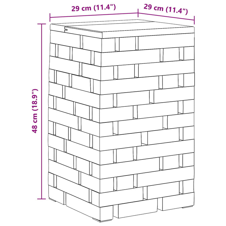 Taburet Naturfarvet 29 x 29 x 48 cm Massivt genbrugstræ