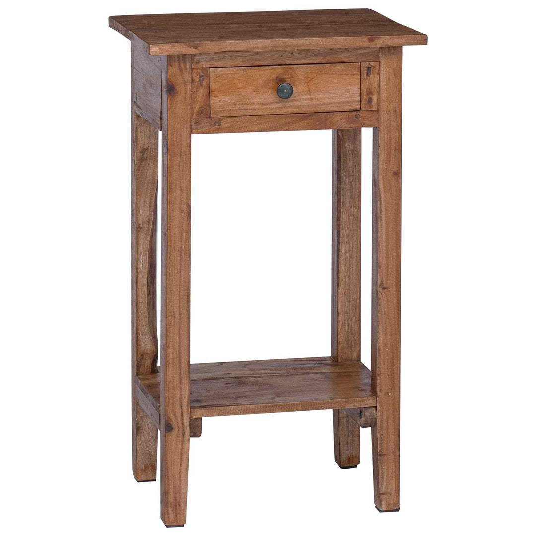 Planteholder med skuffe Brun 34 x 25 x 52 cm Mahogni Træ