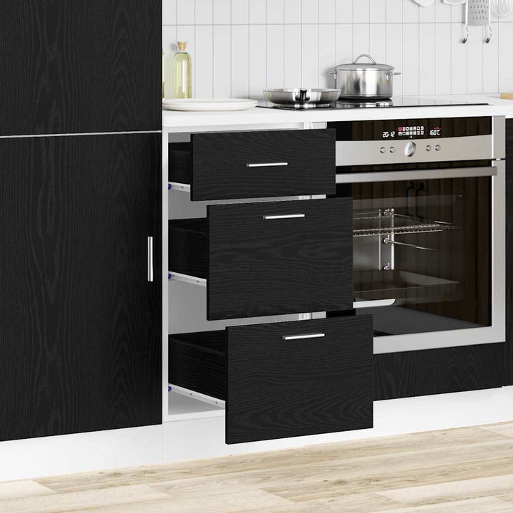 Køkken base kabinet Sort eg 40 x 46 x 81,5 cm Konstrueret træ