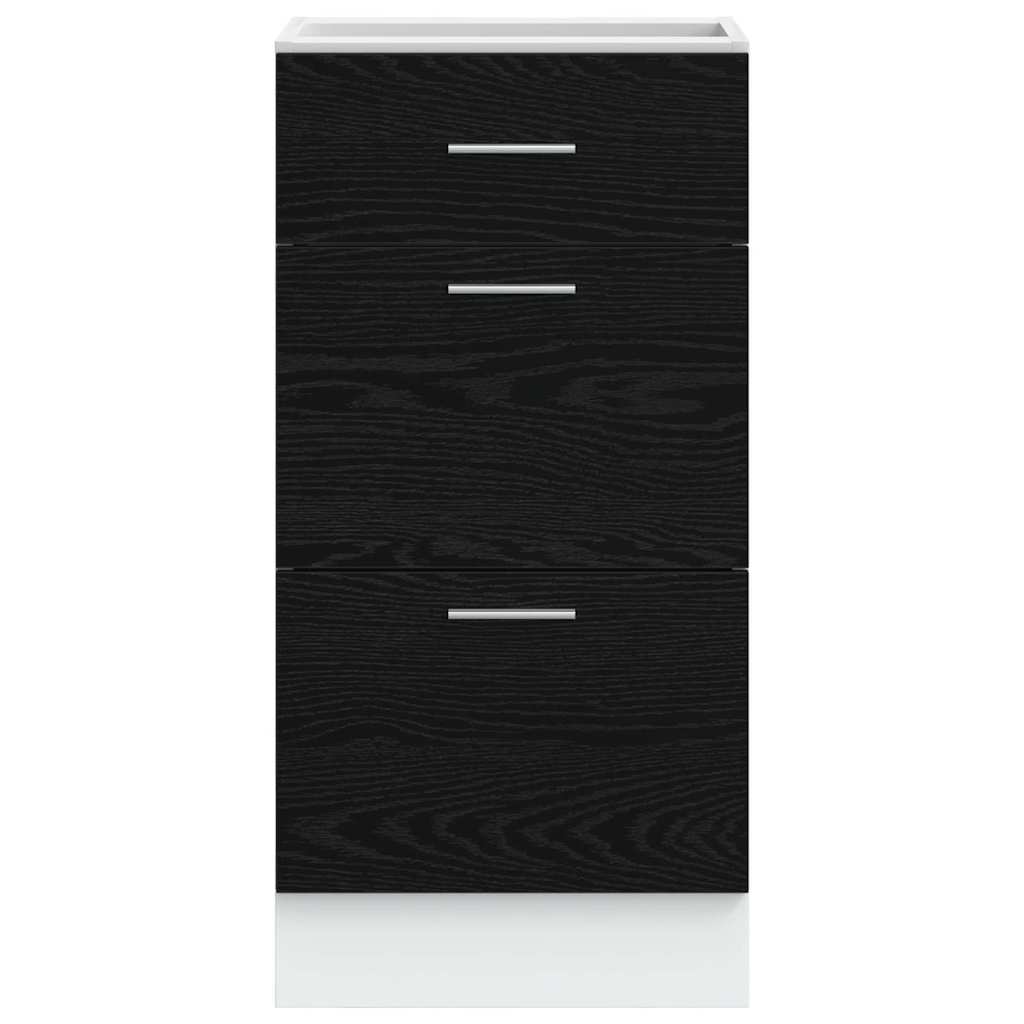 Køkken base kabinet Sort eg 40 x 46 x 81,5 cm Konstrueret træ