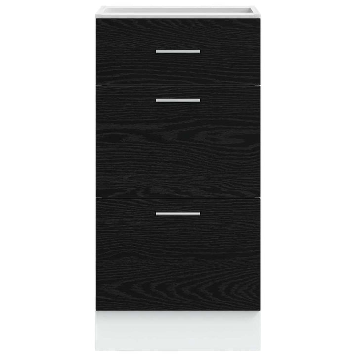 Køkken base kabinet Sort eg 40 x 46 x 81,5 cm Konstrueret træ