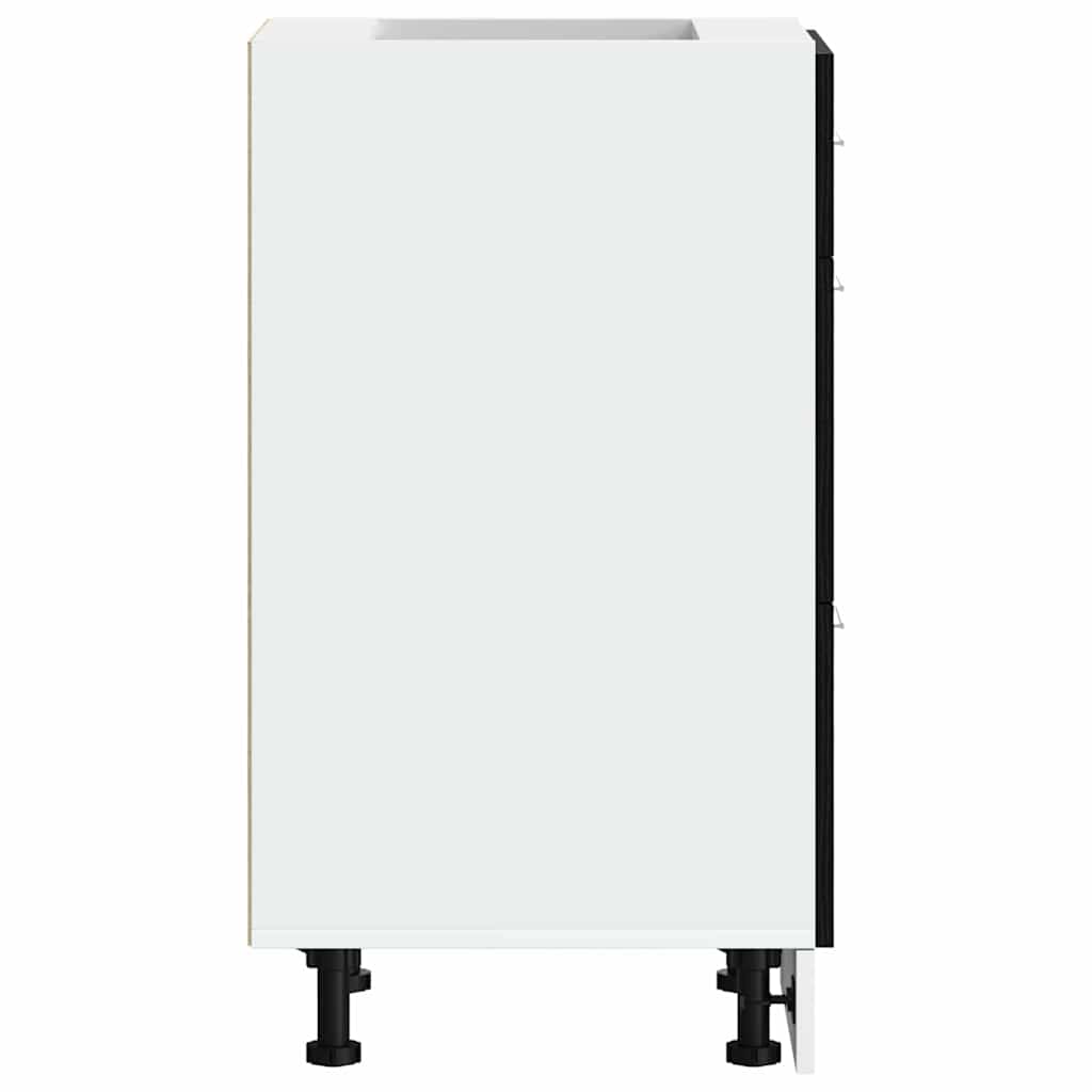 Køkken base kabinet Sort eg 40 x 46 x 81,5 cm Konstrueret træ