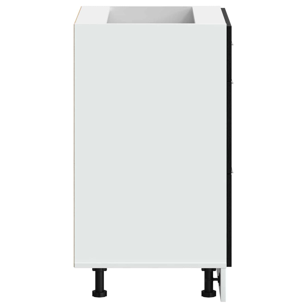 Køkken base kabinet Sort eg 60 x 46 x 81,5 cm Konstrueret træ