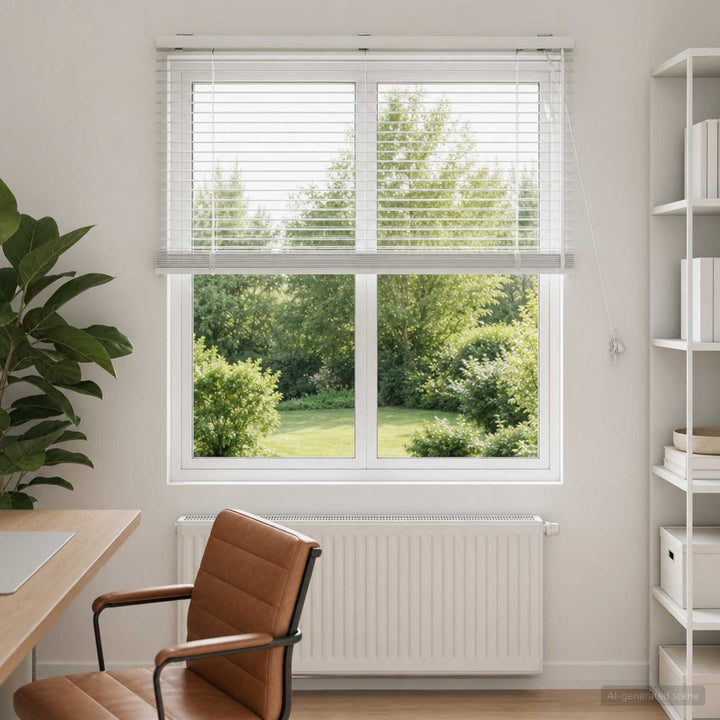 Persienner Hvid 115 x 130 cm 35 mm Massivt Paulownia Træ