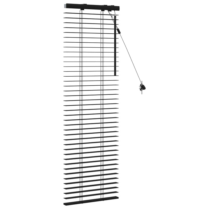 Persienner Sort 50 x 130 cm 35 mm Massivt Paulownia Træ