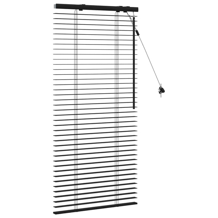 Persienner Sort 60 x 130 cm 35 mm Massivt Paulownia Træ