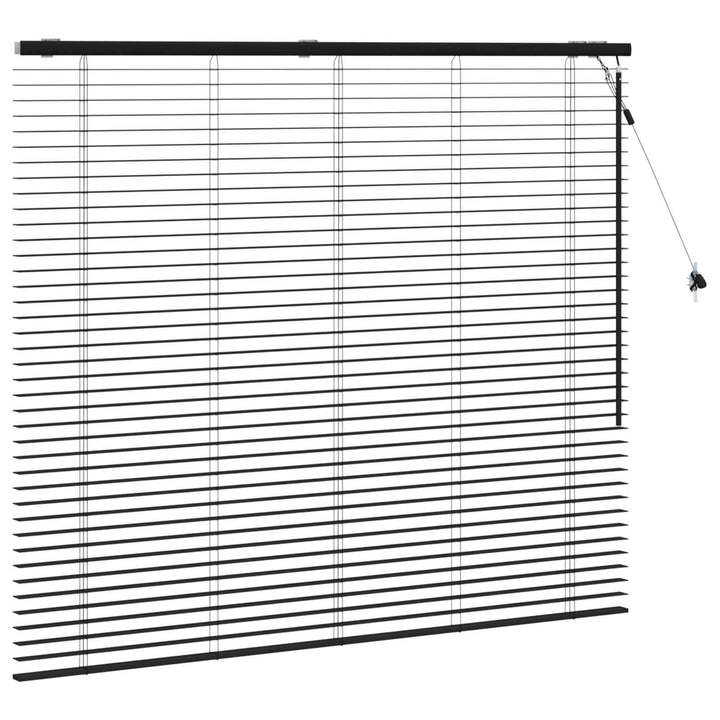 Persienner Sort 155 x 130 cm 35 mm Massivt Paulownia Træ