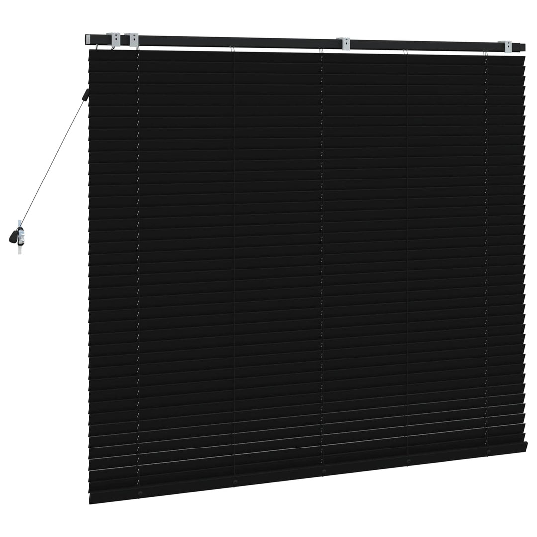 Persienner Sort 155 x 130 cm 35 mm Massivt Paulownia Træ