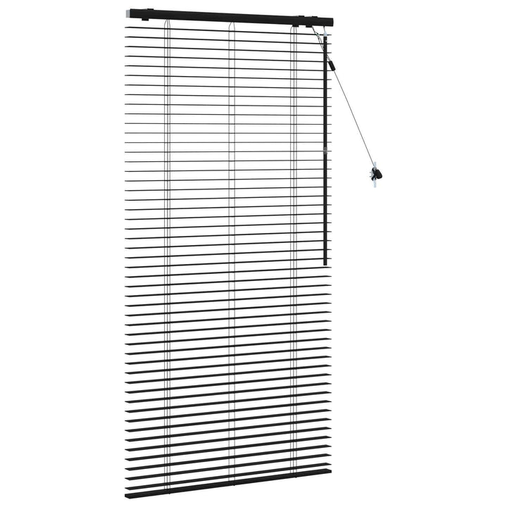 Persienner Sort 75 x 160 cm 35 mm Massivt Paulownia Træ