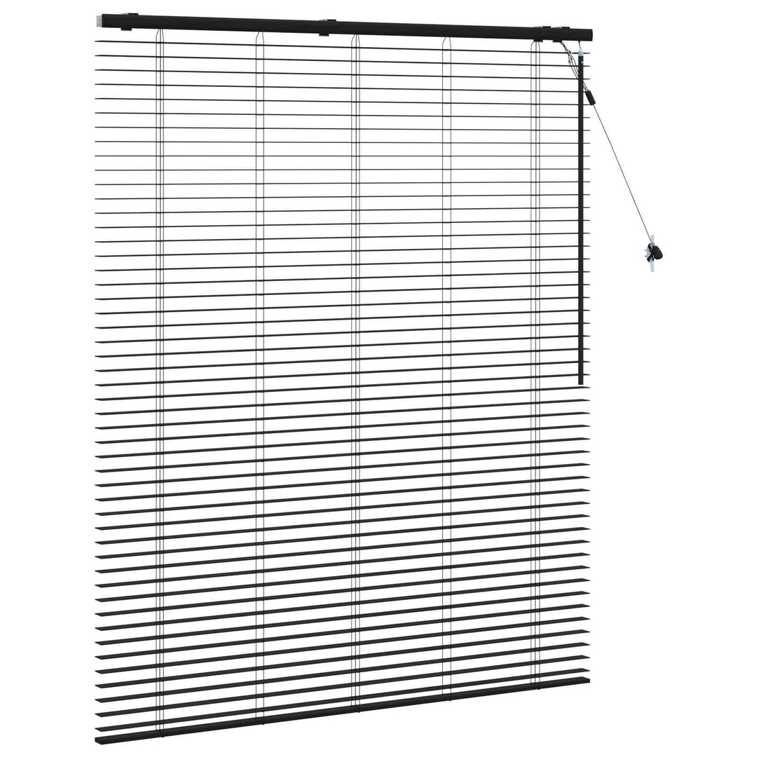 Persienner Sort 140 x 160 cm 35 mm Massivt Paulownia Træ