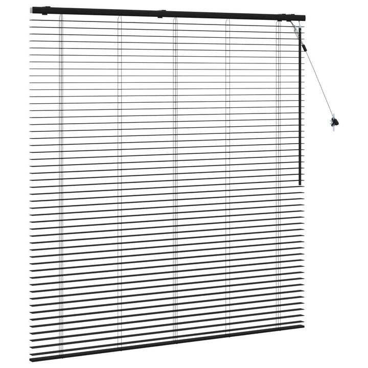 Persienner Sort 155 x 160 cm 35 mm Massivt Paulownia Træ