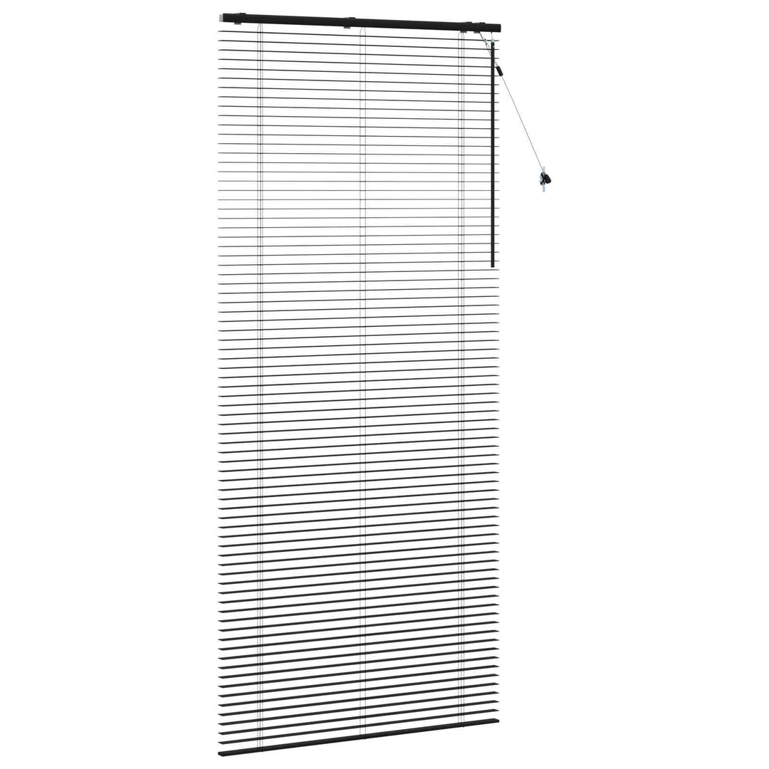 Persienner Sort 105 x 250 cm 35 mm Massivt Paulownia Træ