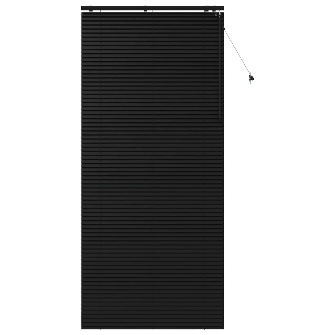 Persienner Sort 115 x 250 cm 35 mm Massivt Paulownia Træ