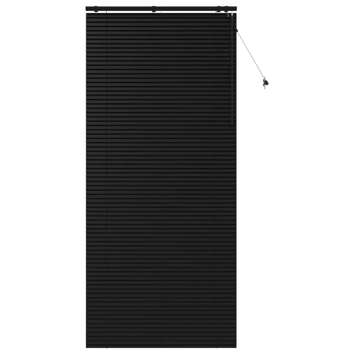 Persienner Sort 115 x 250 cm 35 mm Massivt Paulownia Træ