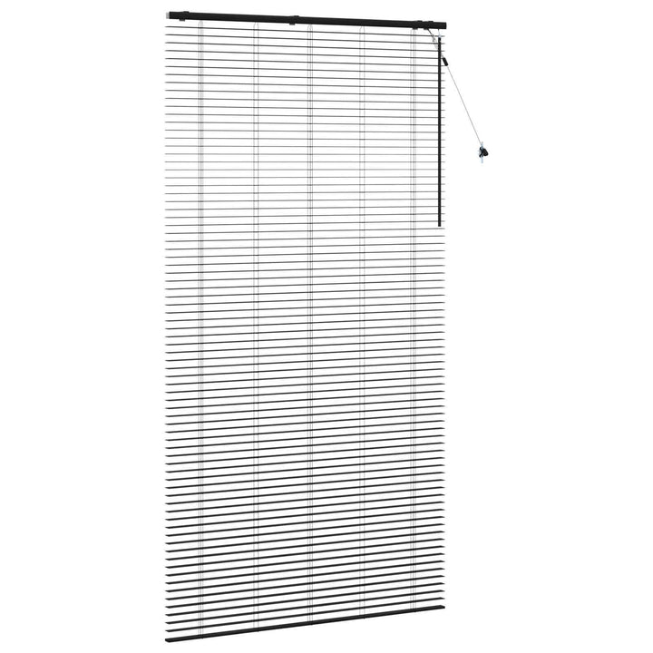 Persienner Sort 135 x 250 cm 35 mm Massivt Paulownia Træ